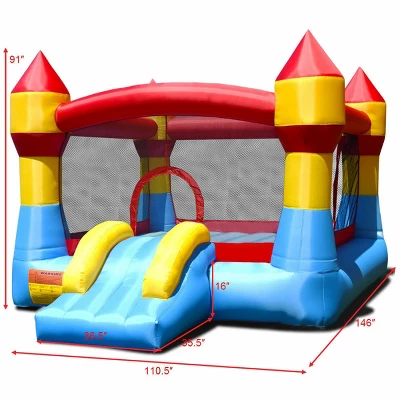 Costway Kid Inflatable Bounce House Castle Moonwalk Playhouse Jumper Slide 1 Costway Kid Inflatable Bounce House Castle Moonwalk Playhouse Jumper Slide