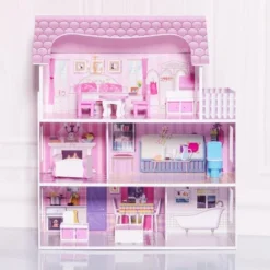 Costway 28'' Pink Dollhouse W/ Furniture Gliding Elevator Rooms 3 Levels Young Girls Toy 12 Costway 28'' Pink Dollhouse W/ Furniture Gliding Elevator Rooms 3 Levels Young Girls Toy -Costway Store GUEST e9c18402 fe93 4459 bc3e 25fb9a5612d6