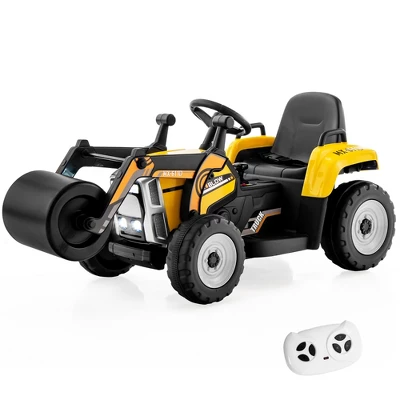 Costway Kids Ride On Roller 12V Electric Tractor Remote W/ Music & LED Light YellowBluePinkRed 11 Costway Kids Ride On Roller 12V Electric Tractor Remote W/ Music & LED Light YellowBluePinkRed - Image 11