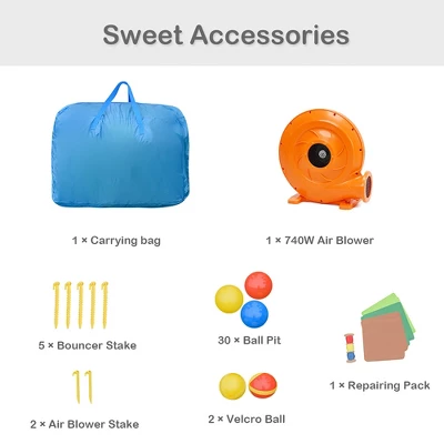 Costway Inflatable Jungle Bounce House Kids Dual Slide Jumping Castle Bouncer 6 Costway Inflatable Jungle Bounce House Kids Dual Slide Jumping Castle Bouncer - Image 6