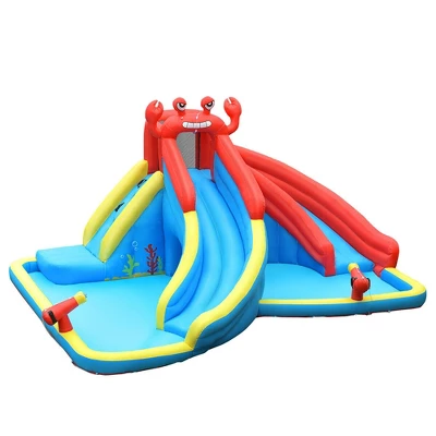 Costway Inflatable Water Slide Crab Dual Slide Bounce House Splash Pool Without Blower 9 Costway Inflatable Water Slide Crab Dual Slide Bounce House Splash Pool Without Blower - Image 9