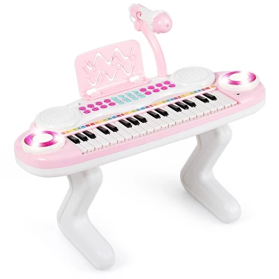 Costway Z-Shaped Kids Toy Keyboard Piano 37-Key Electronic Organ Light W/Microphone 11 Costway Z-Shaped Kids Toy Keyboard Piano 37-Key Electronic Organ Light W/Microphone - Image 11