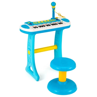 Costway 31 Key Kids Piano Keyboard Toy Toddler Musical Instrument W/ Microphone PinkBlue 9 Costway 31 Key Kids Piano Keyboard Toy Toddler Musical Instrument W/ Microphone PinkBlue - Image 9