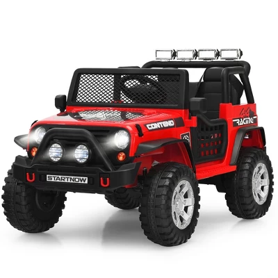Costway 12V Kids Ride On Truck Remote Control Electric Car With Lights&Music WhiteBlackPinkRed 10 Costway 12V Kids Ride On Truck Remote Control Electric Car With Lights&Music WhiteBlackPinkRed - Image 10