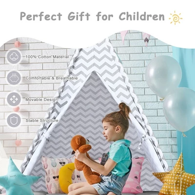 Costway 5.2' Portable Kids' Play Tent Playhouse Sleeping Dome W/ Cushion 4 Costway 5.2' Portable Kids' Play Tent Playhouse Sleeping Dome W/ Cushion - Image 4