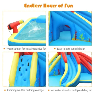 Costway Inflatable Water Slide Crab Dual Slide Bounce House Splash Pool Without Blower 6 Costway Inflatable Water Slide Crab Dual Slide Bounce House Splash Pool Without Blower - Image 6