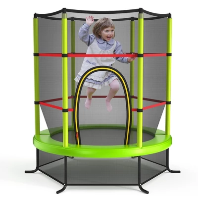 Costway Youth Jumping Round Trampoline 55'' Exercise W/ Safety Pad Enclosure Combo Kids BlueGreeRed 10 Costway Youth Jumping Round Trampoline 55'' Exercise W/ Safety Pad Enclosure Combo Kids BlueGreeRed - Image 10
