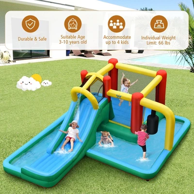 Inflatable Slide Water Park Climbing Bouncer Bounce House W/Tunnel & 735W Blower 5 Inflatable Slide Water Park Climbing Bouncer Bounce House W/Tunnel & 735W Blower - Image 5
