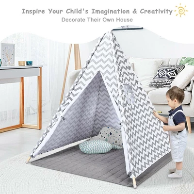 Costway 5.2' Portable Kids' Play Tent Playhouse Sleeping Dome W/ Cushion 6 Costway 5.2' Portable Kids' Play Tent Playhouse Sleeping Dome W/ Cushion - Image 6