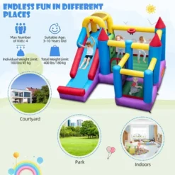 Costway 5-In-1 Inflatable Bounce Castle With Basketball Rim & Climbing Wall 14 Costway 5-In-1 Inflatable Bounce Castle With Basketball Rim & Climbing Wall -Costway Store GUEST f2460519 becd 4614 a95e 9e1d3c59ef6d