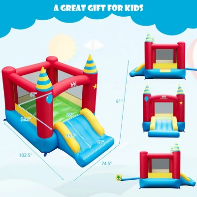 Costway Inflatable Bounce Castle Kids Jumping Bouncer Indoor Outdoor With 480W Blower 2 Costway Inflatable Bounce Castle Kids Jumping Bouncer Indoor Outdoor With 480W Blower - Image 2