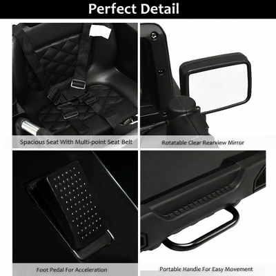 Costway 12V Kids Ride On Truck Car W/ Remote Control MP3 Music LED Lights Red/Black/Pink/White 8 Costway 12V Kids Ride On Truck Car W/ Remote Control MP3 Music LED Lights Red/Black/Pink/White - Image 8