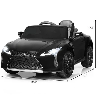 Costway 12V Kids Ride On Car Lexus LC500 Licensed Remote Control Electric Vehicle Black 2 Costway 12V Kids Ride On Car Lexus LC500 Licensed Remote Control Electric Vehicle Black - Image 2