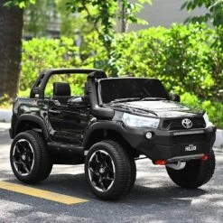 Costway 2x12V Licensed Toyota Hilux Ride On Truck Car 2-Seater 4WD W/ Remote Control
