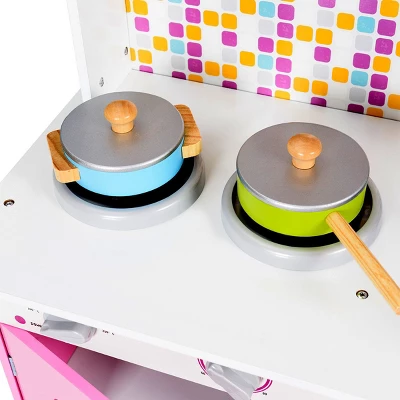 Costway Kids Wooden Pretend Cooking Playset Cookware Play Set Kitchen Toys Toddler Gift 8 Costway Kids Wooden Pretend Cooking Playset Cookware Play Set Kitchen Toys Toddler Gift - Image 8