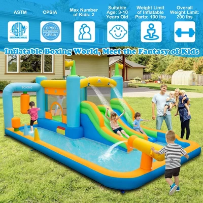 Costway Inflatable Water Slide Giant Kids Bounce House Park Splash Pool Without Blower 2 Costway Inflatable Water Slide Giant Kids Bounce House Park Splash Pool Without Blower - Image 2