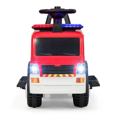 Costway Kids 6V Ride On Fire Truck Fire Engine Battery Powered W/ Siren 5 Costway Kids 6V Ride On Fire Truck Fire Engine Battery Powered W/ Siren - Image 5
