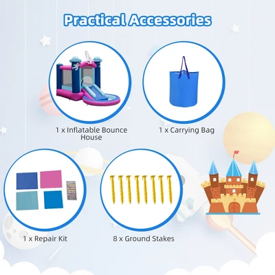 Costway Inflatable Space-themed Bounce House Kids 3-in-1 Bounce Castle Blower Excluded 8 Costway Inflatable Space-themed Bounce House Kids 3-in-1 Bounce Castle Blower Excluded - Image 8