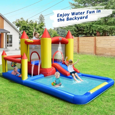 Costway Inflatable Water Slide Castle Kids Bounce House Indoor & Outdoor Without Blower 2 Costway Inflatable Water Slide Castle Kids Bounce House Indoor & Outdoor Without Blower - Image 2