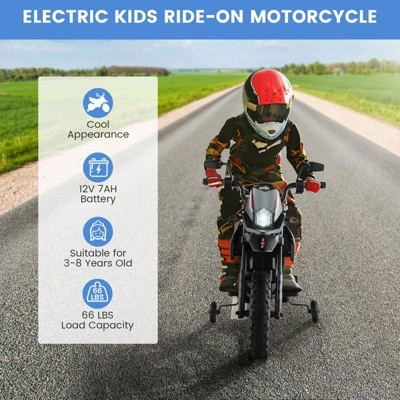 Costway 12V Licensed Aprilia Kids Ride On Motorcycle Electric Dirt Bike With Light & Music 4 Costway 12V Licensed Aprilia Kids Ride On Motorcycle Electric Dirt Bike With Light & Music - Image 4