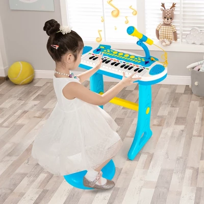 Costway 31 Key Kids Piano Keyboard Toy Toddler Musical Instrument W/ Microphone PinkBlue 1 Costway 31 Key Kids Piano Keyboard Toy Toddler Musical Instrument W/ Microphone PinkBlue