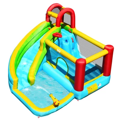 Costway Inflatable Kids Water Slide Jumper Bounce House Splash Water Pool W/ 735W Blower 2 Costway Inflatable Kids Water Slide Jumper Bounce House Splash Water Pool W/ 735W Blower - Image 2