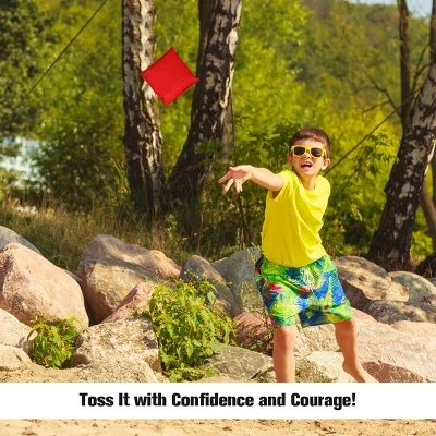 Costway Weather Resistant Cornhole Bags Black Red Set Of 12 Beanbag Toss 2 Costway Weather Resistant Cornhole Bags Black Red Set Of 12 Beanbag Toss - Image 2