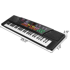 Costway 54 Keys Music Electronic Keyboard Kid Electric Piano Organ W/Mic & Adapter