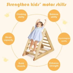 Costway Wooden Climbing Pikler Triangle With Climbing Ladder For Toddler Step Training, Natural 12 Costway Wooden Climbing Pikler Triangle With Climbing Ladder For Toddler Step Training, Natural -Costway Store GUEST f86b283d 2864 41d5 a2c3 5274eaec7aa6