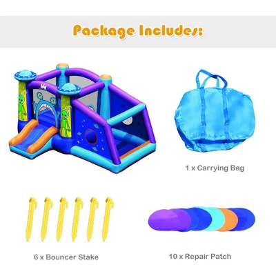 Costway Inflatable Bounce House Alien Bouncer Kids Jump Slide Ball Pit Without Blower 9 Costway Inflatable Bounce House Alien Bouncer Kids Jump Slide Ball Pit Without Blower - Image 9