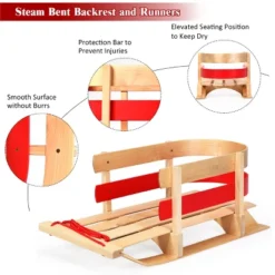 Costway Baby Kids Wooden Sled Solid Seat Toddler Boggan Outdoor Play Snow Toys -Costway Store GUEST f8f4917e aa5d 4dc0 981b 975c36c87423