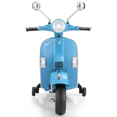 Kids Vespa Scooter 6V Rechargeable Ride On Motorcycle W/Training Wheels 1 Kids Vespa Scooter 6V Rechargeable Ride On Motorcycle W/Training Wheels