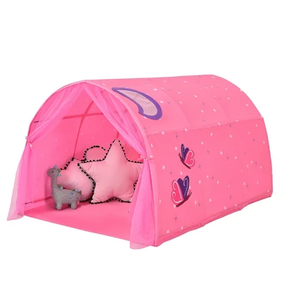 Costway Kids Bed Tent Play Tent Portable Playhouse Twin Sleeping W/Carry Bag Pink/Purple/Blue 11 Costway Kids Bed Tent Play Tent Portable Playhouse Twin Sleeping W/Carry Bag Pink/Purple/Blue - Image 11
