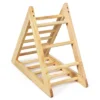 Costway Wooden Climbing Pikler Triangle With Climbing Ladder For Toddler Step Training, Natural