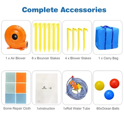 Costway Bountech Inflatable Water Slide Kids Bounce House Splash Water Pool W/ Blower 2 Costway Bountech Inflatable Water Slide Kids Bounce House Splash Water Pool W/ Blower - Image 2