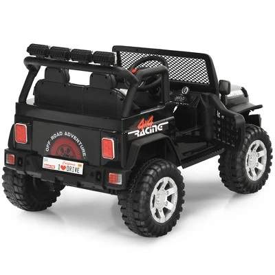 Costway 12V Kids Ride On Truck Remote Control Electric Car With Lights&Music WhiteBlackPinkRed 6 Costway 12V Kids Ride On Truck Remote Control Electric Car With Lights&Music WhiteBlackPinkRed - Image 6