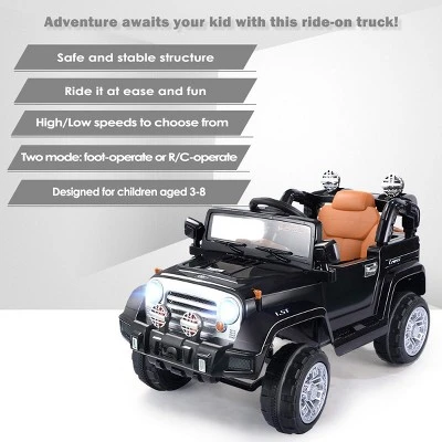 Costway 12V MP3 Kids Ride On Truck Car RC Remote Control W/ LED Lights Music 4 Costway 12V MP3 Kids Ride On Truck Car RC Remote Control W/ LED Lights Music - Image 4