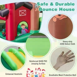 Costway Farm Themed Inflatable Castle Kids Bounce House W/ Double Slides 18 Costway Farm Themed Inflatable Castle Kids Bounce House W/ Double Slides -Costway Store GUEST fff6d056 47b2 4f5e 8854 0afeb20969c2
